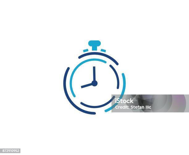 Clock Icon Stock Illustration - Download Image Now - Stopwatch, Clock, Time