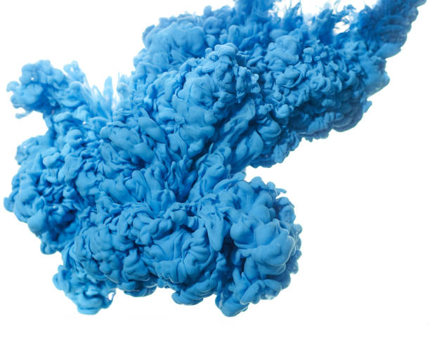istock splash of  blue paint. Ink in water 872911506