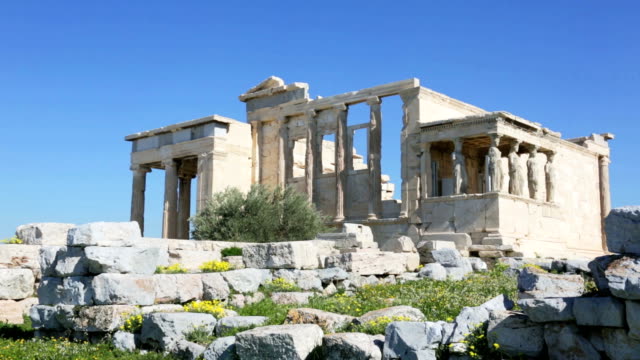 The ancient temple Erechtheion on the Acropolis, Athens, Greece