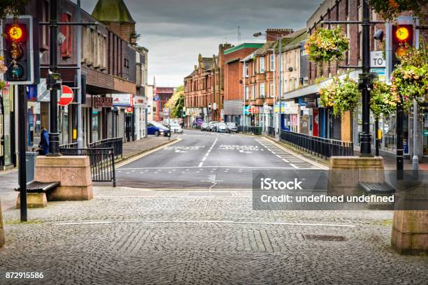 Kilmarnock Town Scotland October 18 2017 Titchfield Street And Tail End Of Kind Street As The Both Run Into One Another Stock Photo - Download Image Now