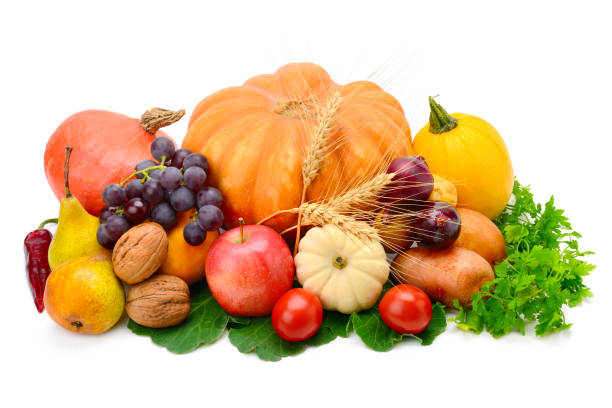 istock fruits and vegetables isolated on a white background 872915704