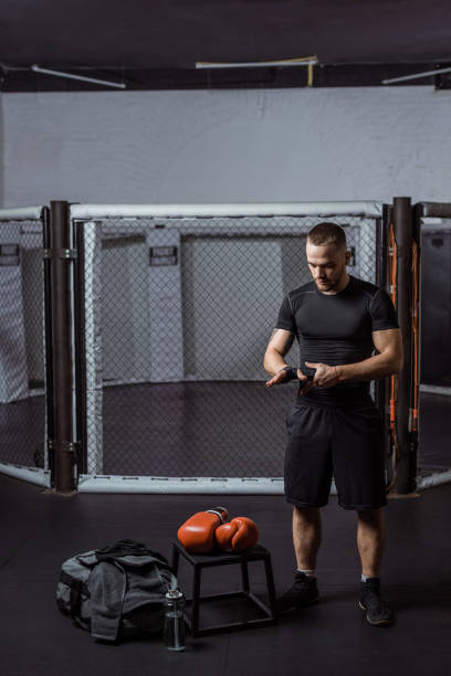 istock boxer wearing boxing gloves 872919808