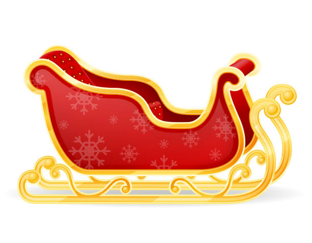 istock christmas santa claus sleigh stock vector illustration 872930760
