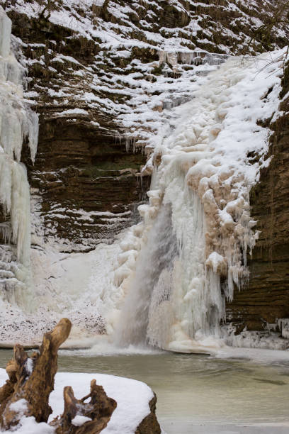 istock Frosty morning at the waterfalls Rufabgo. Adygea 872945998