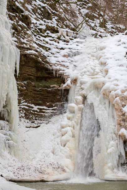 istock Frosty morning at the waterfalls Rufabgo. Adygea 872946012
