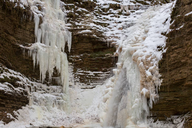istock Frosty morning at the waterfalls Rufabgo. Adygea 872946034
