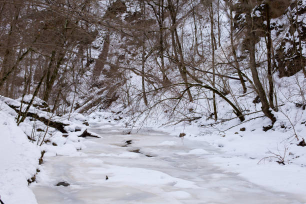 istock Frosty morning at the waterfalls Rufabgo. Adygea 872946166