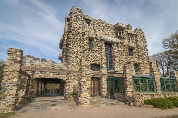 View from the rear of Gillette Castle in East Haddam Connecticut