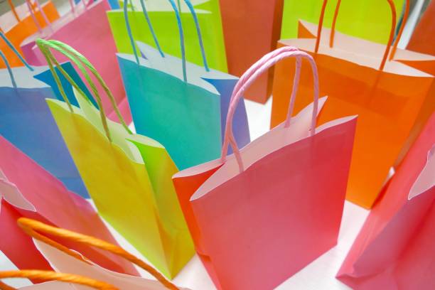 istock Colorful paper bags and handles 872957254