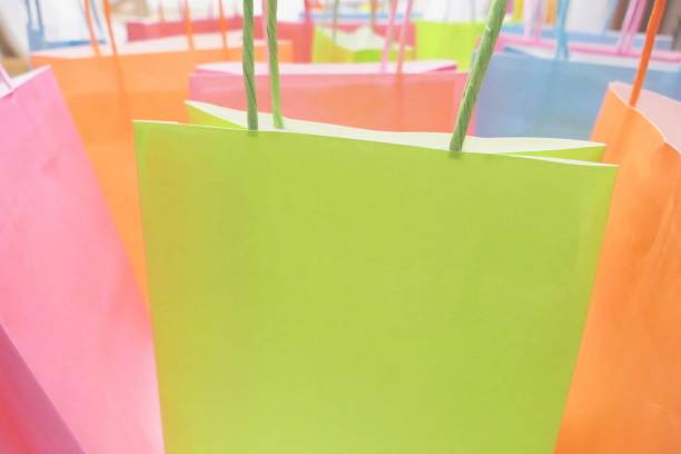 istock Colorful paper bags and handles 872957468