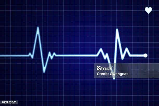 Photo libre de droit de Electrocardiogram banque d'images et plus d'images libres de droit de Rythme cardiaque - Rythme cardiaque, Bleu, Coeur - Symbole d'une idée