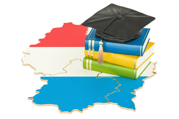 Education in Luxembourg concept, 3D rendering isolated on white background