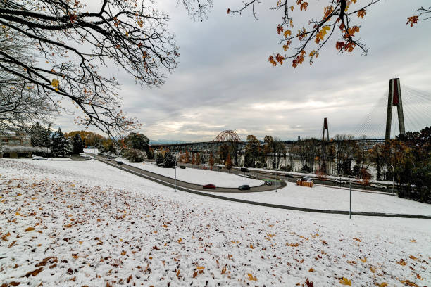 istock snow landscape in autumn 872987646