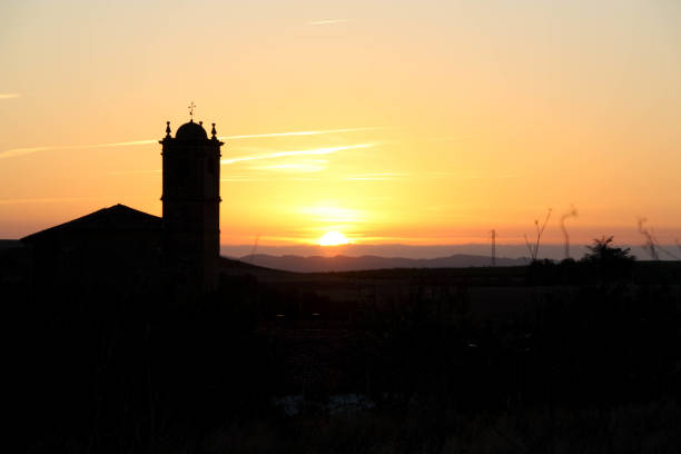 istock Sunrise by the church 872987754