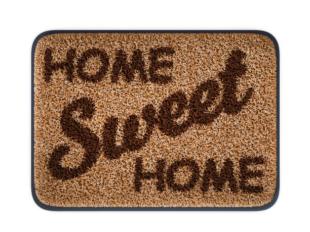 istock Home sweet home doormat 3d rendering isolated illustration 873000970