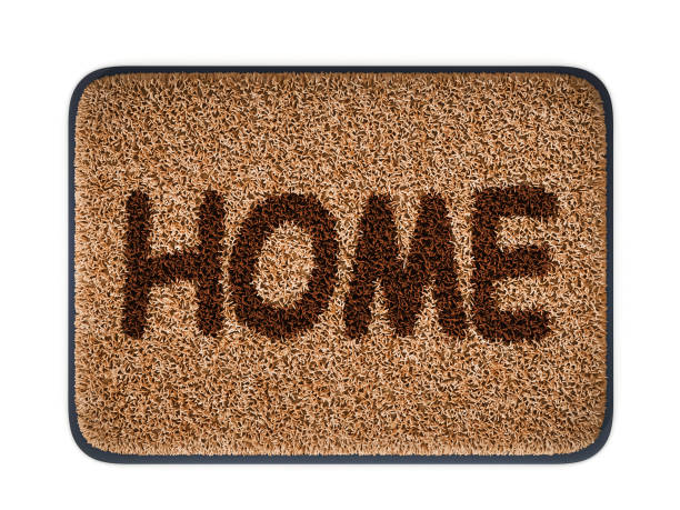 istock Home sweet home doormat 3d rendering isolated illustration 873001188