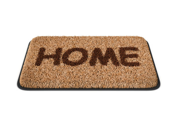 istock Home sweet home doormat 3d rendering isolated illustration 873003930