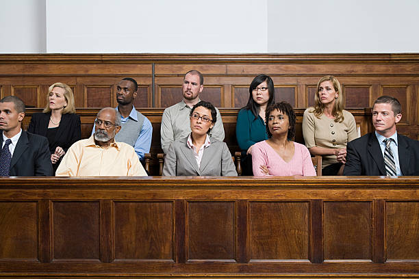 Jurors in the jury box  juror stock pictures, royalty-free photos & images