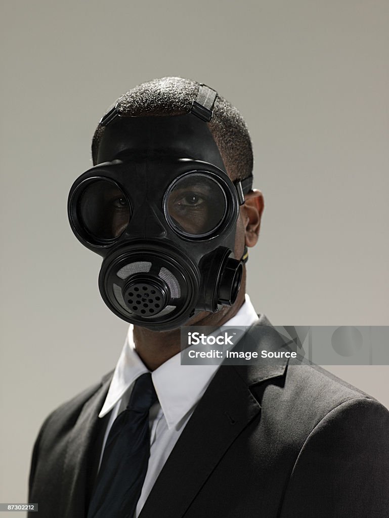 Man wearing gas mask - ไม่มีค่าลิขสิทธิ์ สูท - เสื้อผ้า ภาพสต็อก