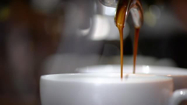 Making a espresso and cappuccino