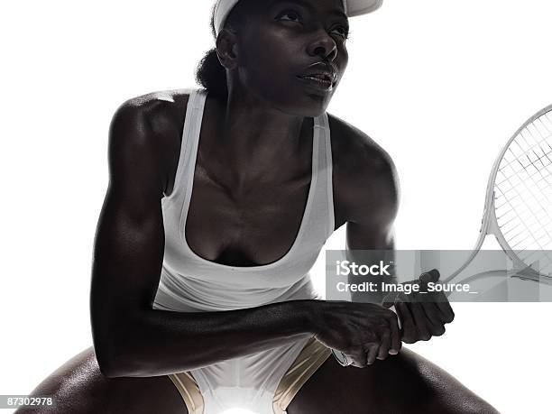 A Female Tennis Player Stock Photo - Download Image Now - Tennis, Women, One Woman Only