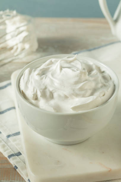 istock Sweet Homemade Vanilla Whipped Cream 873058816