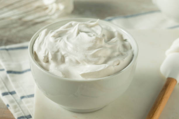 istock Sweet Homemade Vanilla Whipped Cream 873061692