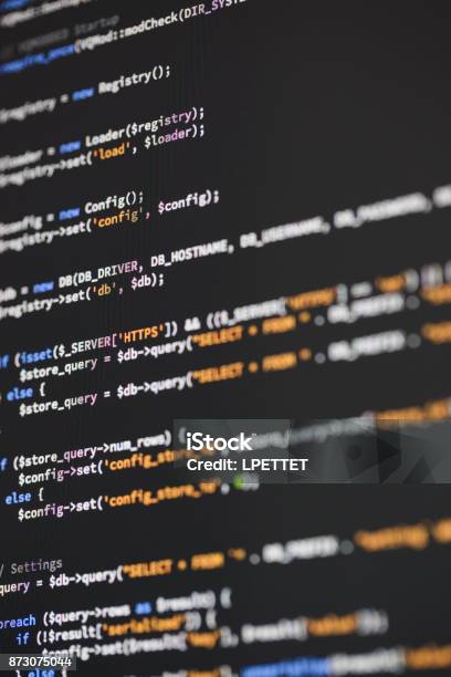 Computer Programming Code Stock Photo - Download Image Now ...