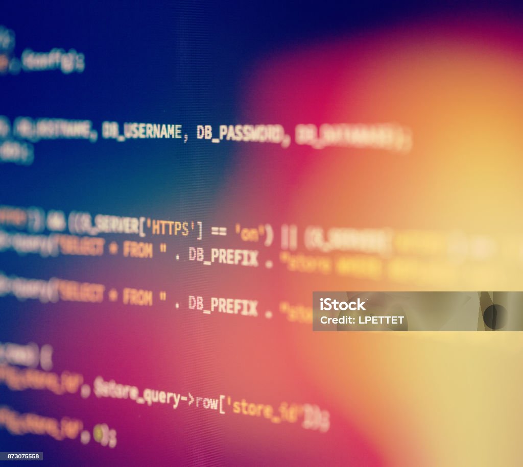 Computer Programming Code Stock Photo - Download Image Now ...