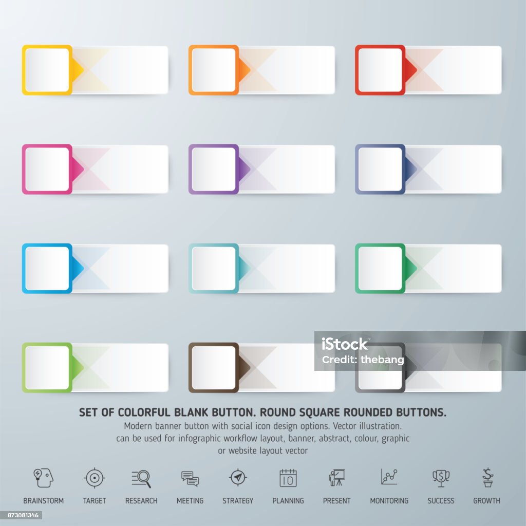 Edit Button Rounded Square Round Square Rounded Buttons Set Stock Illustration - Download Image ...