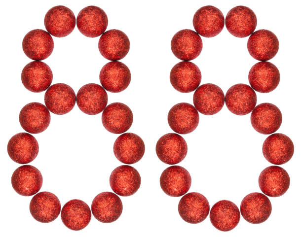 istock Numeral 88, eighty eight, from decorative balls, isolated on white background 873107668