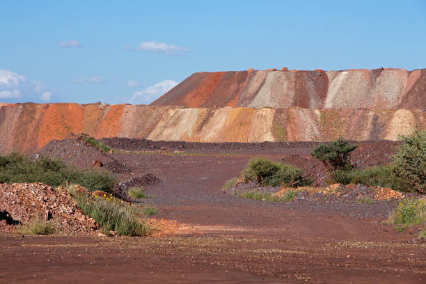 istock Mining dump with colorful layers of soil 873114460