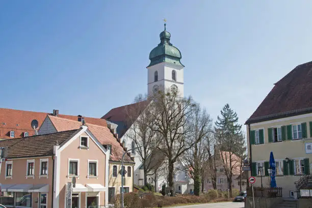 The former monastery church of Sankt Sebastian in the upper Bavarian county town Ebersberg