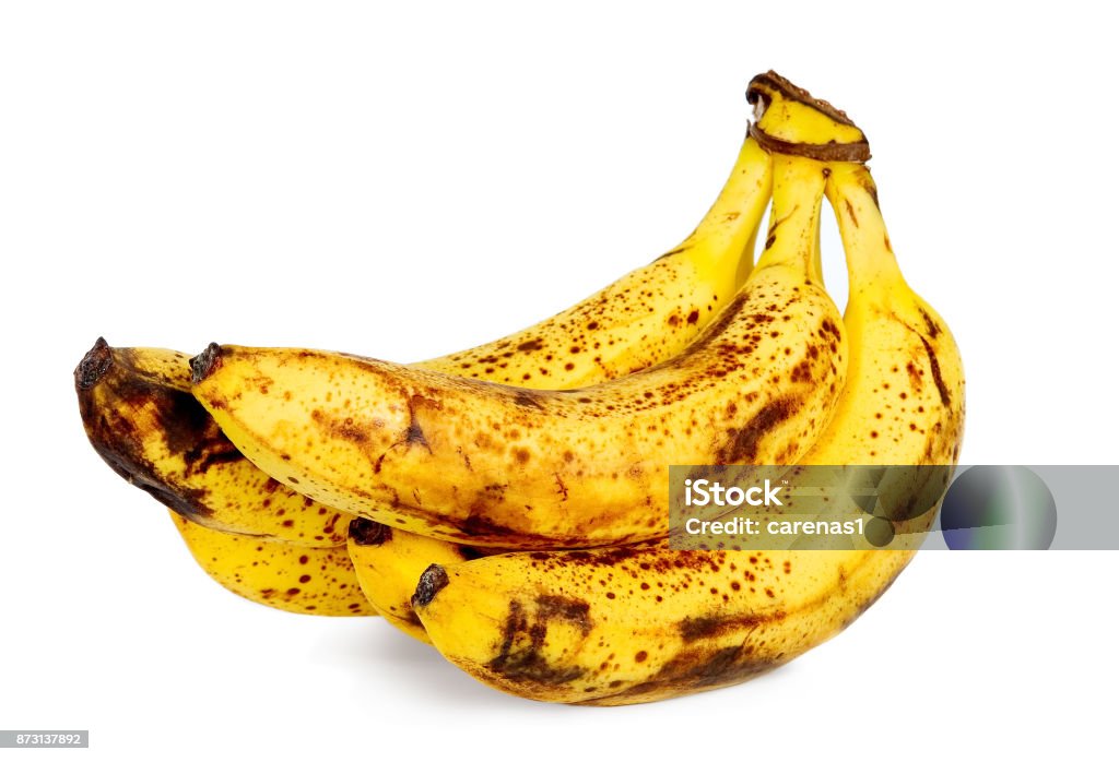 Amarillo sobre bananos maduros - Foto de stock de Alimento libre de derechos