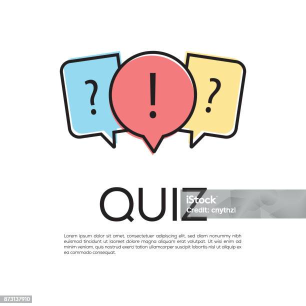 Quiz Concept Stock Illustration - Download Image Now - Icon Symbol, Match - Sport, Competition