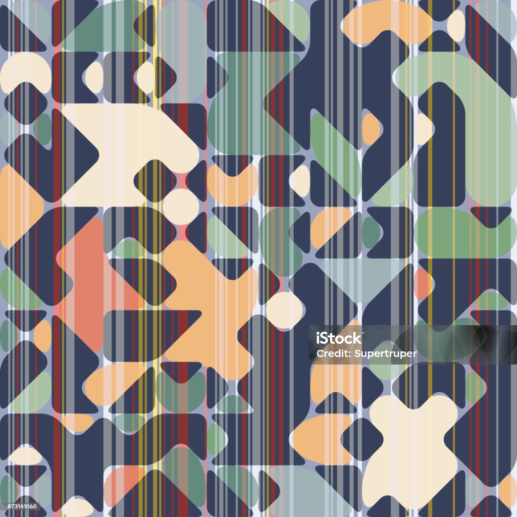 All Rounded Shapes Various Rounded Shapes Retro Abstract Background Stock Illustration ...