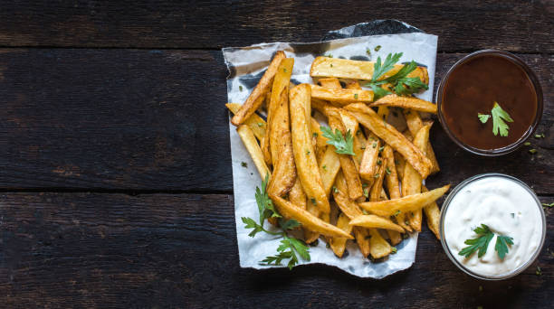 istock French fries and sauces 873146112