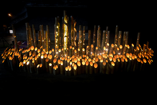 Bamboo candle lights