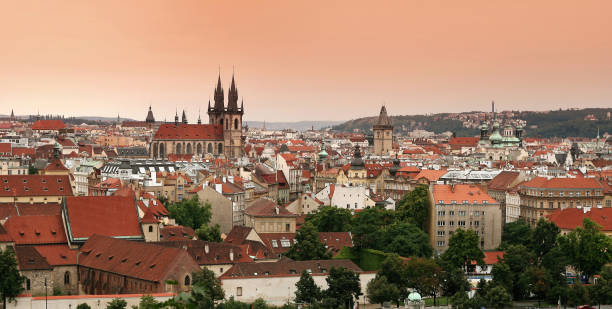 Beautiful view on the old Prague