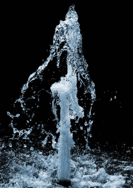 istock close-up of waterfall on black 873146992