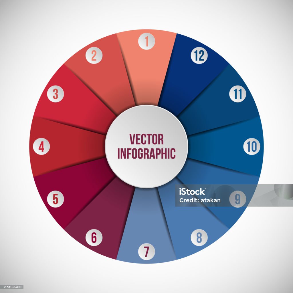 Vector Chart Templates For Infographics With 12 Options Stock ...
