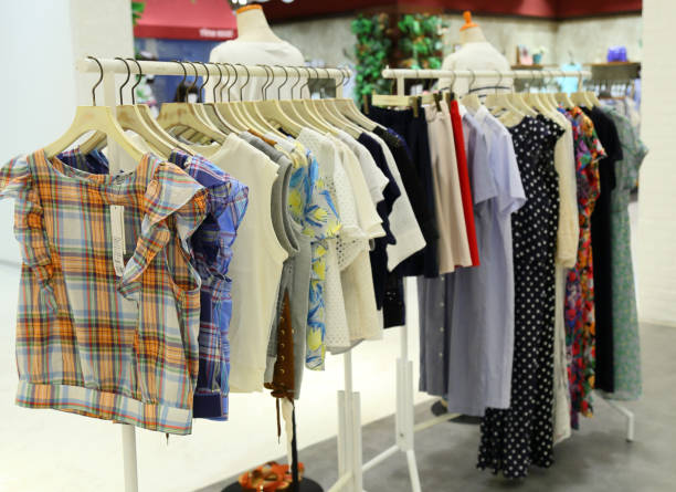 The women's clothes shop stock photo