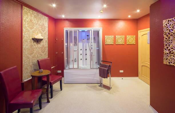 istock Massage cabinet in spa saloon. East style. 873161832
