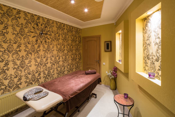 istock Massage cabinet in spa saloon. 873164138