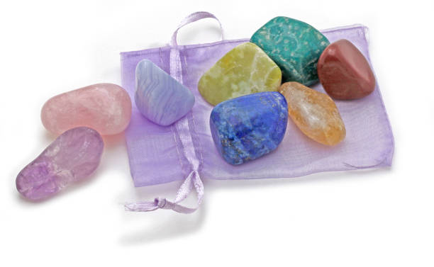istock Organza Pouch with Chakra Crystal Set 873168570