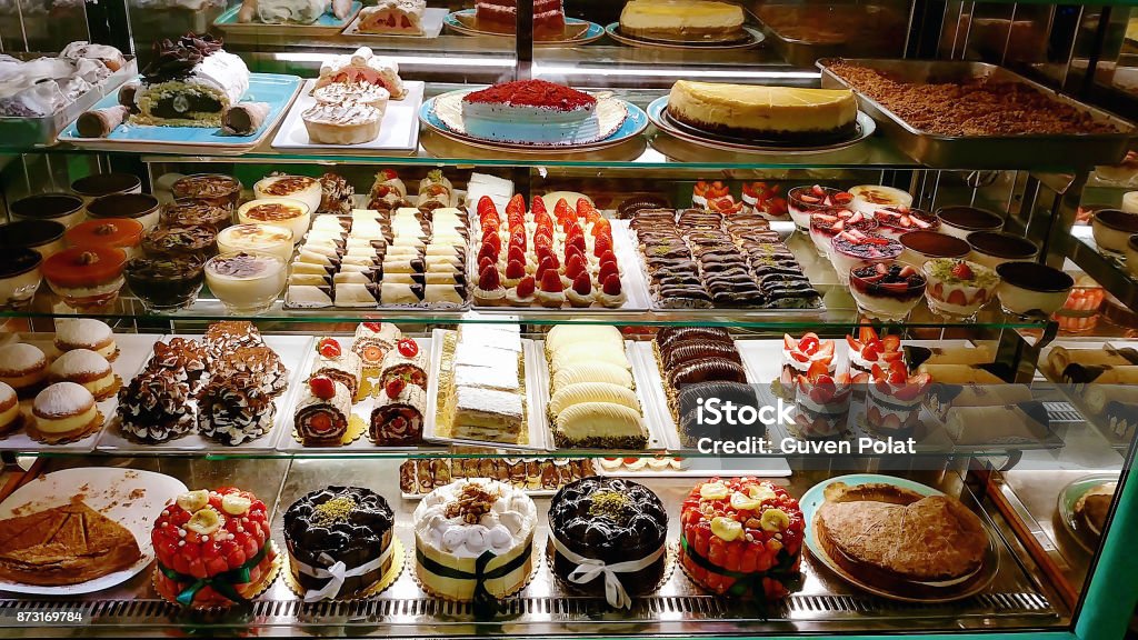 Cake display Bakery Stock Photo