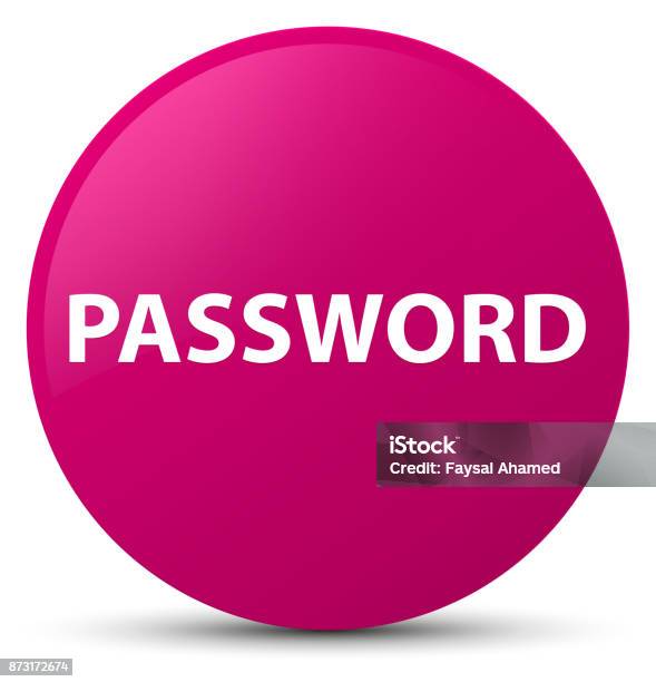 Password Pink Round Button Stock Illustration - Download Image Now ...