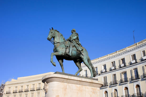 istock Statue of King Charles III in Madrid 873176494