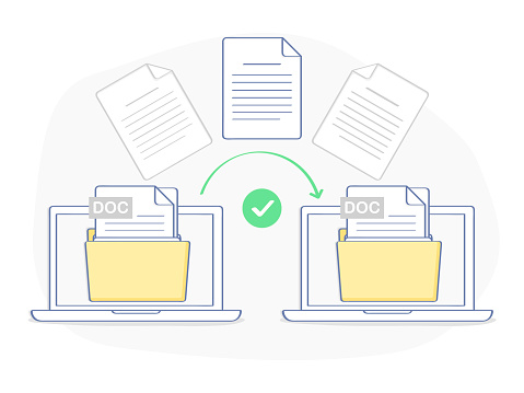 File Transfer Sample Loading Data Transfer Copying Uploading Process File Sharing Stock Illustration ...
