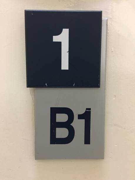 istock Floor number sign1 and B1 873184242
